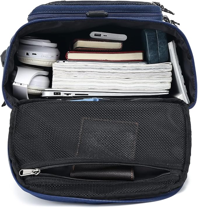 Kalesi Gym Duffle Bag Backpack 4-Way Waterproof with Shoes Compartment for travel Sport Hiking laptop (dark blue)