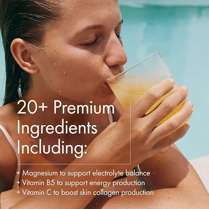 WelleCo HydroProtein Elixir, Potassium Electrolyte Powder with 15g Vegan Protein for Energy, Healthy Hair, Skin & Nails, Easy to Digest Powdered Electrolytes, Passionfruit, 9.5oz Jar