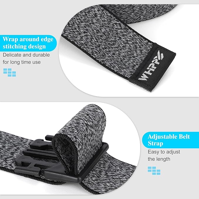 WHIPPY Mens Elastic Stretch Belt Unisex Adventure Web Belt for Women Men with Non-Metal Buckle Adjustable Belts