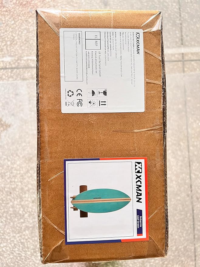 XCMAN Surf Balance Board Trainer with Roller Wooden Exercise Balancing Stability Trainer - Non Slip Surface for Adults Kids|Balance Board for Surfing,Snowboarding,Skateboarding,Hockey,Yoga Training