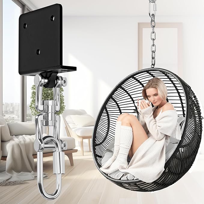 Heavy Bag Hanger for Heavy Bag Beam Mount 360° Rotation Boxing Bag Ceiling Mount I-Beam Punching Bag Hanger Beam Mount Hooks Fit Hanging Punching Bags and Swings (700 LB Capacity)