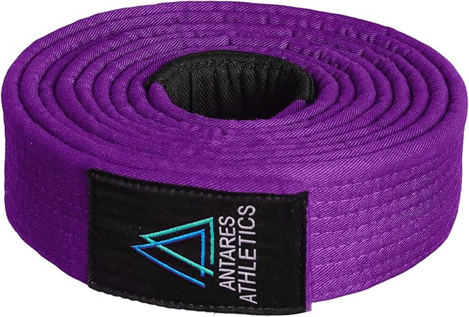 BJJ Belt for Men & Women Brazilian Jiu Jitsu Belt with Ranking Stripes Sleeve Bar Kids Jiu Jitsu Gi Belt