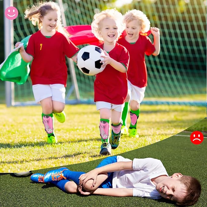 Shin Guards Soccer Youth Kids - Shin Guard for Boys Girls Teenagers Toddler 2-18 Years Old - Football Shin Pads Protection Equipment with Adjustable Straps