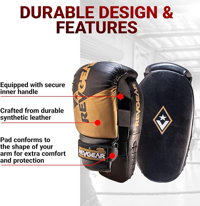 Revgear Phoenix Boxing Mitts and Pads Pair (All in One - Target & Glove) - Ideal Boxing Equipment for Men, Women, Kids - Perfect for MMA, Muay Thai, Kickboxing, Sparring, and Boxeo Training