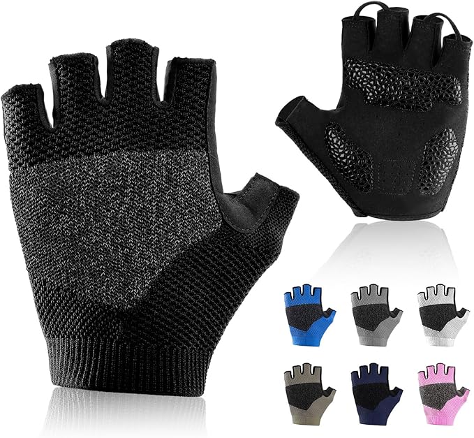 Cycling Gloves for Men Women, Half Finger Bike Gloves for Biking, Gym, Weight Lifting, Rowing, Riding, Outdoor Sports