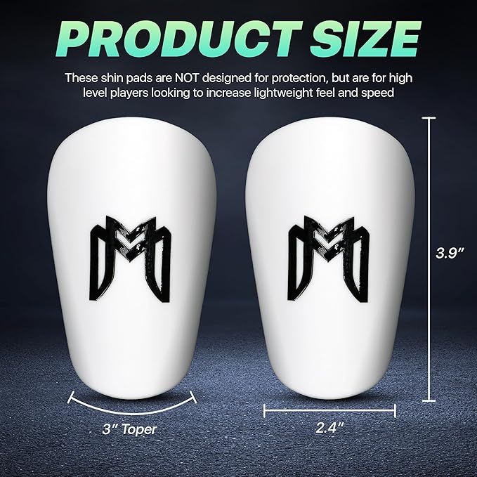 MiniGuards - Mini Shin Guards for Soccer Players - Tiny Shin Pads for Men, Women, Teens - Miniature Shin Guards 3.9 x 2.4 inch - Perfect for High Level Soccer Athletes