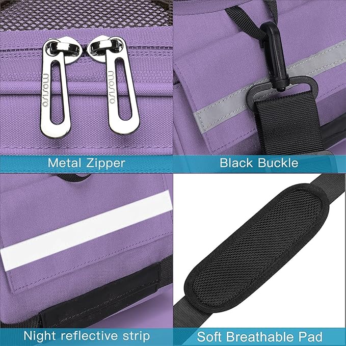MOSISO Bike Rack Bag, Waterproof Bicycle Trunk Pannier Rear Seat Pouch Cycling Bike Carrier Backseat Storage Luggage Saddle Shoulder Bag