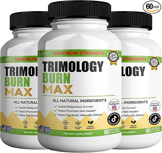Trimology Burn Max Natural Supplement, 60 Capsules, 30 Day Supply, Vegan, Gluten Free (3)