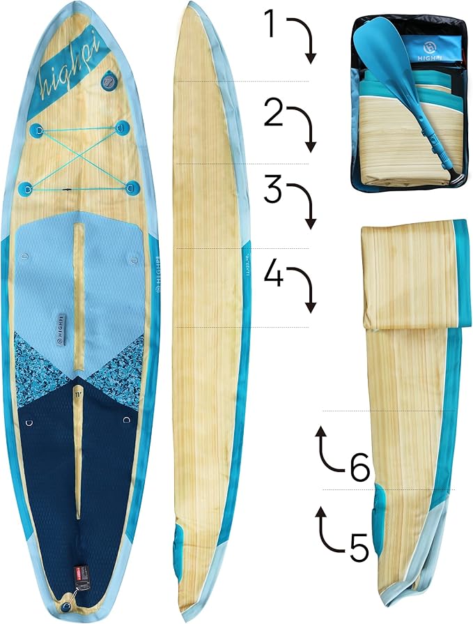 Highpi Inflatable Stand Up Paddle Board for Youth and Adults – Wide Sup with Premium Accessories, Blow Up Paddleboard for Surfing, Fishing, Yoga & More