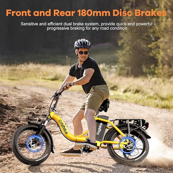 Foldable Electric Bike for Adults, Peak 1000W Brushless Motor 30MPH 70Miles City Commuter Ebike, 48V 20AH Lithium Battery, 20" Fat Tire 7-Speed E-Bicycle with Front Suspension Colourful LCD Display