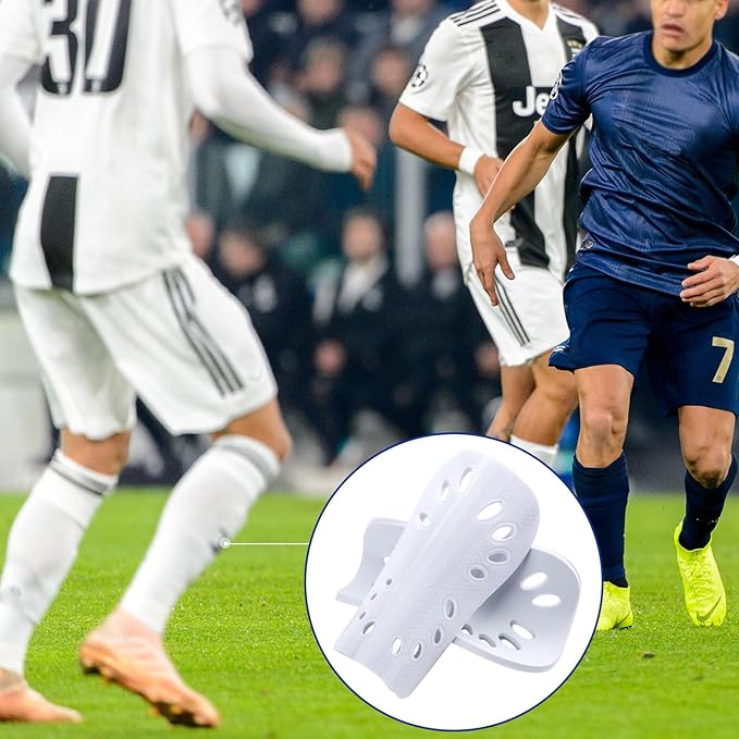 ANCIRS 2 Pair Soccer Shin Guards for Youth, Breathable Shin Guard Sleeves for Football Games, Protective EVA Cushion for Youth Men & Women