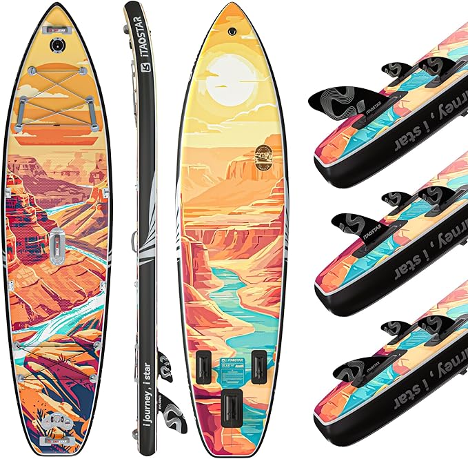 Novelty 11'6" x 35" Extra Wide SUP for Enhanced Stability - Inflatable Stand Up Paddle Board - Premium Paddle Board Kit for Adults & Youth - All Skill Levels - Includes SUP Accessories