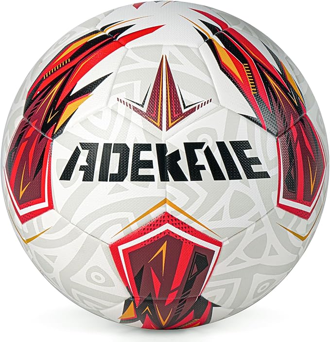 Soccer Ball Size 5 for All Age Recreational or Professional Outdoor Practice, PU Official Size&Weight, Size 5 Soccer Ball for Boys Youth Adults College Team, Ideal Gifts with Pump and Carry Net