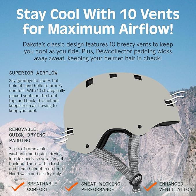 Retrospec Dakota Adult Bike Helmet for Adults - Multi-Sport Protection for BMX, Skating, Scooter, and Skate - Adult Men Skateboard Helmets