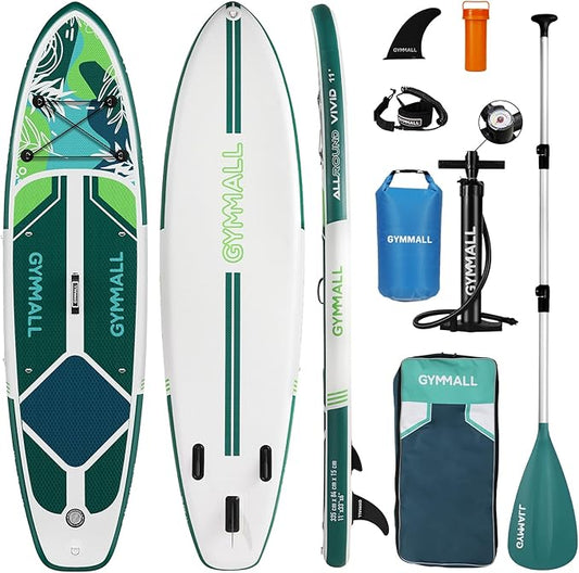 Paddle Board, Inflatable Stand Up SUP Paddle Boards for Adults & Youths of All Skill Levels, Wide & Non-Slip Deck Design Blow Up Paddleboards with Premium Accessories & Storage Bag
