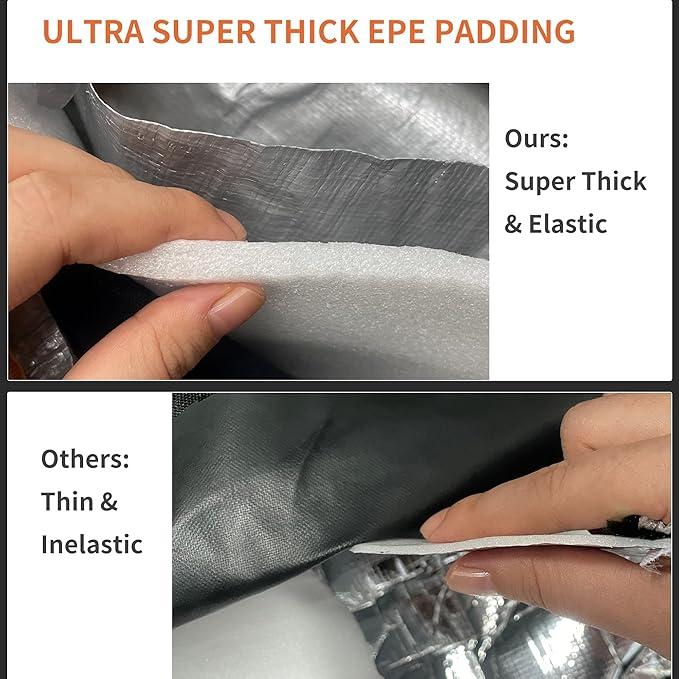 Unigear Snowboard Ski Bag for Air Travel, Reinforced Double Padded Snowboard Bag with EPE Dense, Water-Resistant and Durable up to 175cm Ski Snowboard Travel Bags for Flying