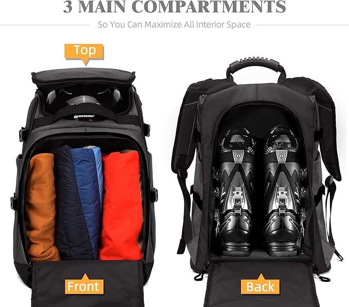 Ski/Snowboard Boot Bag/Skating Bag | Excellent for Store and Transport Gear, Jacket, Helmet, Goggles, Gloves & Accessories