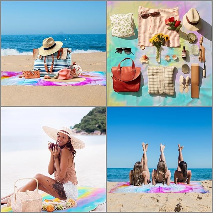 HAVLULAND Turkish Beach Towels Oversized -100% Turkish Cotton Super Soft Lightweight - Absorbent and Quick Drying Bath Towel - Sand Free Beach Towel - Turkish Towels for Adults (Purple, 6 Pack)