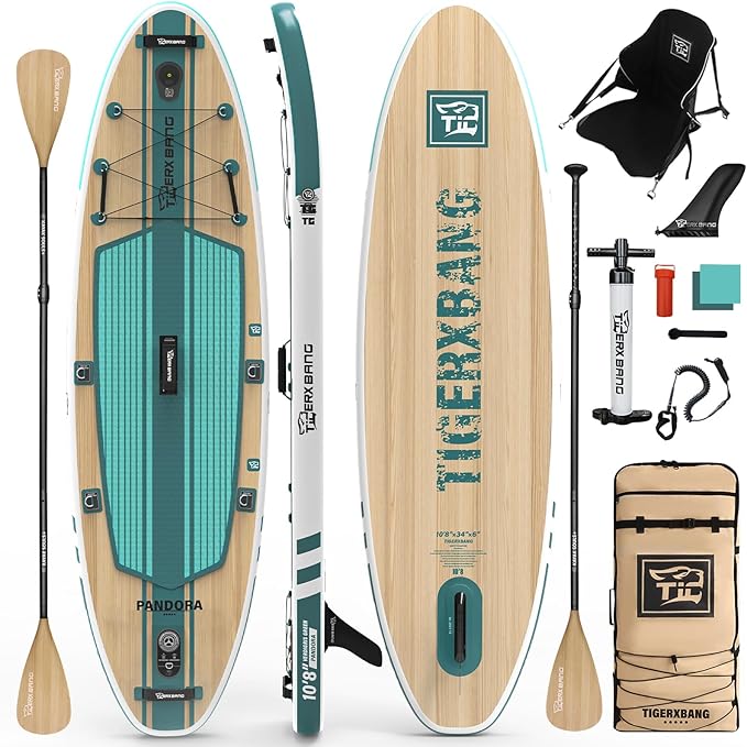 Paddle Board, 10.8' Stand Up Paddle Board with Premium Complete Inflatable SUP Accessories, Extra Wide Paddleboards for Adults & Kids-Pandora Collection