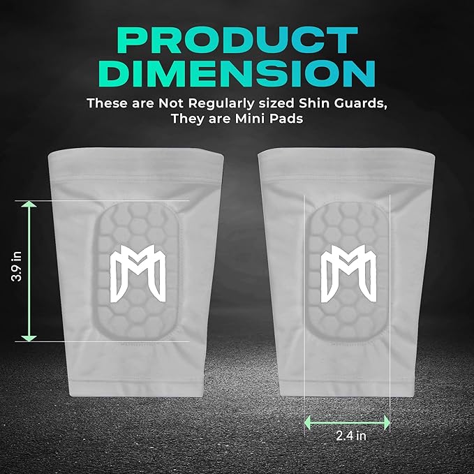 Mini Shin Guards Soccer – Built in Shin Pad Sleeves for Mens, Women, Teens - Small Shin Guards - Lightweight, Breathable Shin Defender Leg Protection