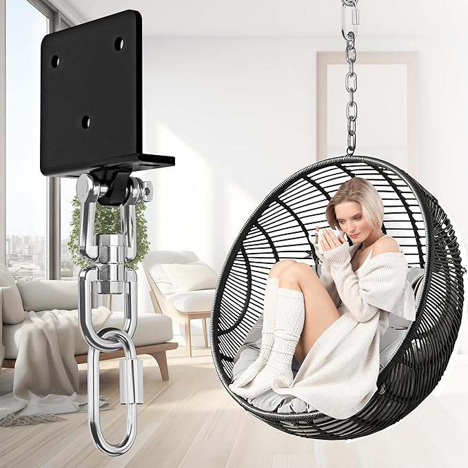 Heavy Bag Hanger for Heavy Bag Beam Mount 360° Rotation Boxing Bag Ceiling Mount I-Beam Punching Bag Hanger Beam Mount Hooks Fit Hanging Punching Bags and Swings (700 LB Capacity)