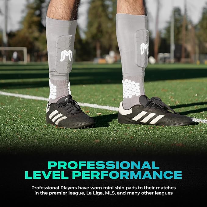 Mini Shin Guards Soccer – Built in Shin Pad Sleeves for Mens, Women, Teens - Small Shin Guards - Lightweight, Breathable Shin Defender Leg Protection