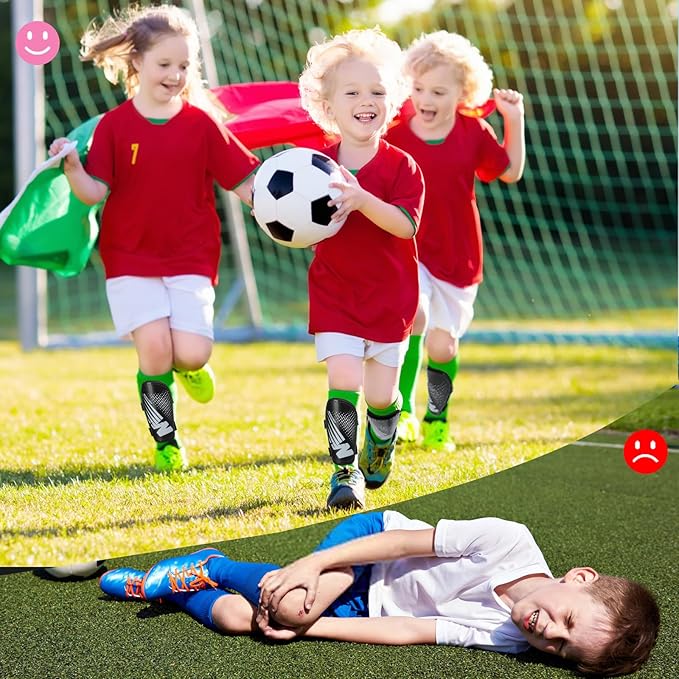 Shin Guards Soccer Youth Kids - Shin Guard for Boys Girls Teenagers Toddler 2-18 Years Old - Football Shin Pads Protection Equipment with Adjustable Straps