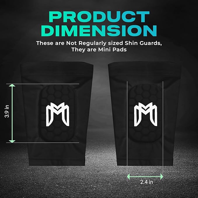 Mini Shin Guards Soccer – Built in Shin Pad Sleeves for Mens, Women, Teens - Small Shin Guards - Lightweight, Breathable Shin Defender Leg Protection