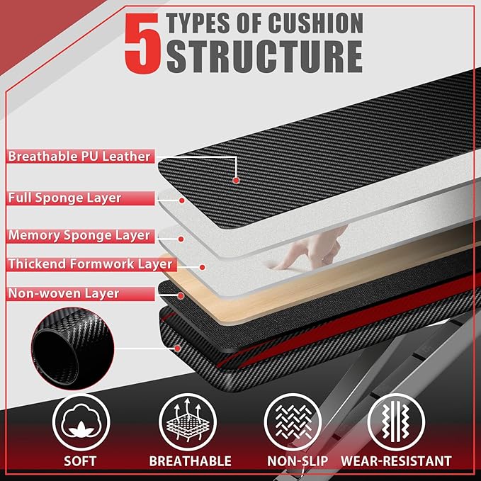 OPPSDECOR 900LBS Adjustable Weight Bench Press with Leg Extension and Preacher Curl Pad, Flat Incline Decline Utility Workout Bench for Home Gym Exercise