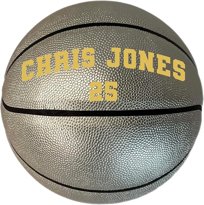 HAMMET Personalized Basketball – Customized Basketball with Your Name or Text – Multiple Colors, Fonts & Designs Available – Durable for Indoor and Outdoor - Ideal Gift for Son, Daughter, Boy or Girl