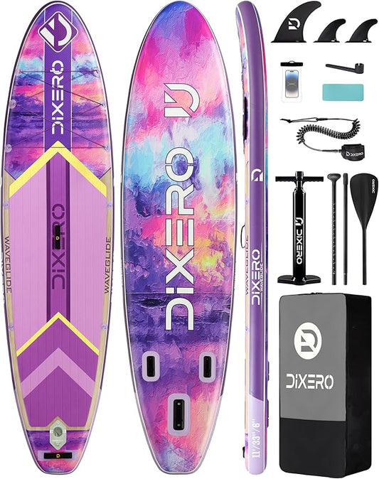 Inflatable Stand Up Paddle Board with SUP Accessories, Anti-Slip EVA Deck, 11'*33" Inflatable Paddle Boards for Adults & Youth of All Skill Levels