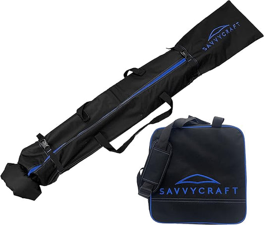 Savvycraft Padded Ski bag and Boot Bag Combo, Thick Padded Ski and Boot Bag 2-Piece Set for Protection and Easy Travel