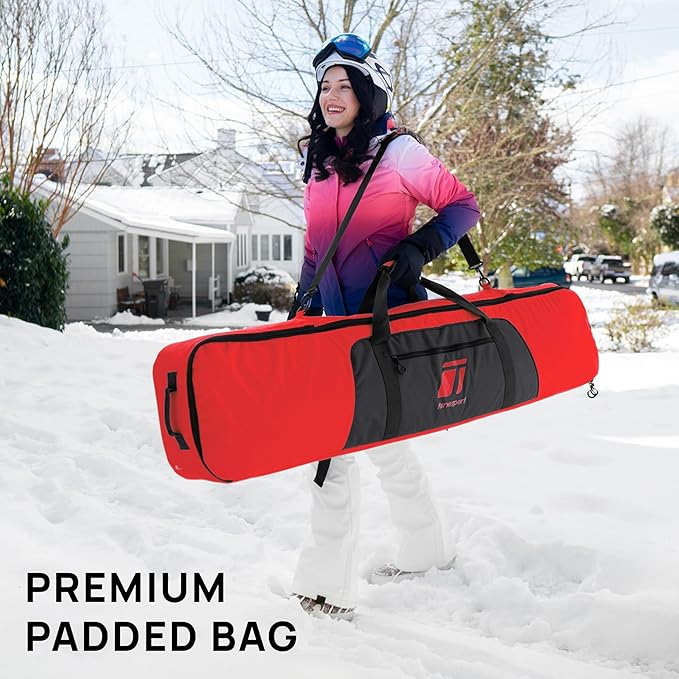 Snowboard Bag For Air Travel - Padded Snowboard Bag - Waterproof and Fully Padded Snowboarding Travel Bag For Flying - Up to 165 CM Snowboards
