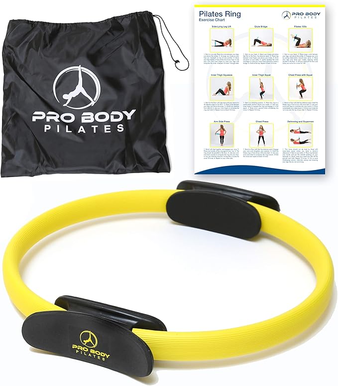 ProBody Pilates Fitness Circle – 14 Inch Pilates Ring for Focusing on Toning Inner Thighs, Arms, and Core