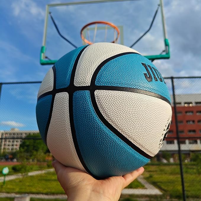 Wave Basketball, Blue and Yellow, Indoor/Outdoor Sports Basketball, Communion Gifts for Boys, Dedicated to 3v3 Matches, Size 7(29.5'')