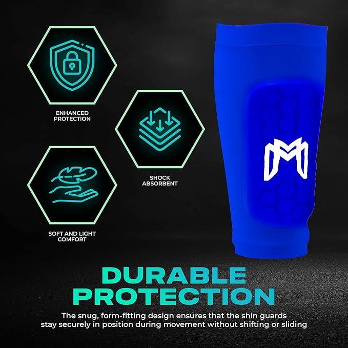 Mini Shin Guards Soccer – Built in Shin Pad Sleeves for Mens, Women, Teens - Small Shin Guards - Lightweight, Breathable Shin Defender Leg Protection