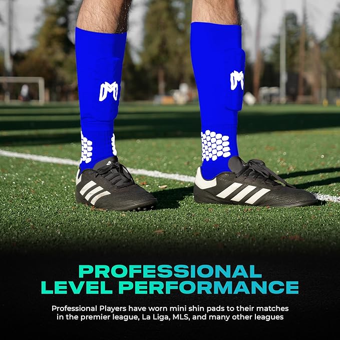 Mini Shin Guards Soccer – Built in Shin Pad Sleeves for Mens, Women, Teens - Small Shin Guards - Lightweight, Breathable Shin Defender Leg Protection