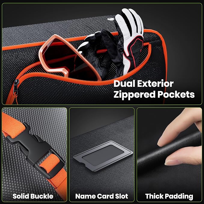 Padded Snowboard Bag, Waterproof Snowboard Travel Bags for Air Travel Flying - 1680D Reinforced, with Mesh Pocket, Ski Pole Pocket