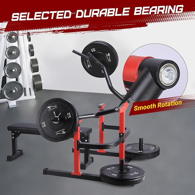 Chest Press Machine, Weight Bench Press Machine, Adjustable Flat Incline Bench with Independent Converging Arms, Multifunctional Bench Press Rack for Home Gym Equipment