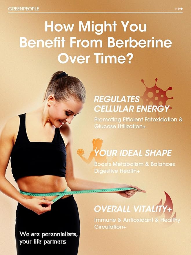 Liposomal Berberine HCL1300mg - Berberine Supplement with Ceylon Cinnamon Activates GLP-1 & AMPK - High Absorption Formula Healthy Weight Support – Non-GMO/Vegan – 45-Day