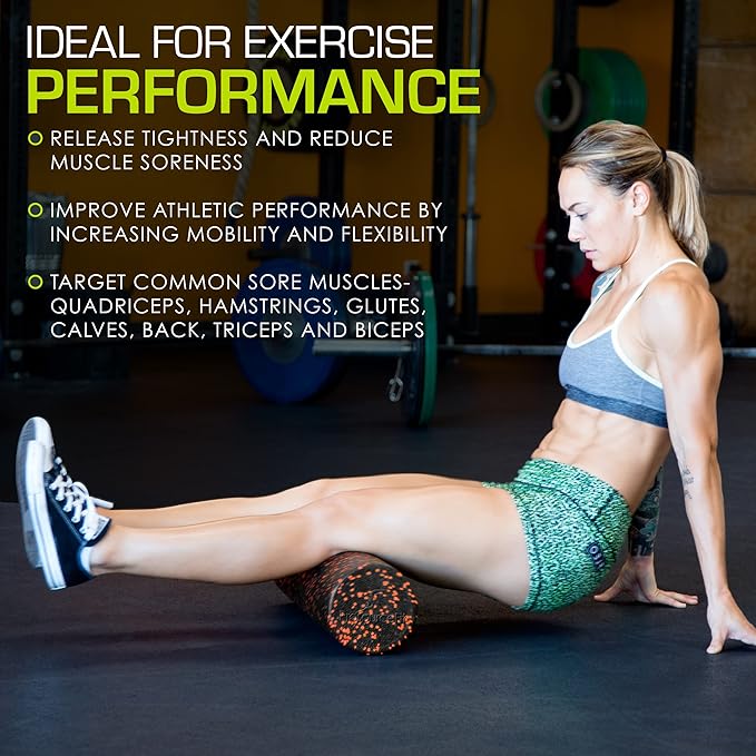 ProsourceFit High Density Foam Rollers 18 to 36 - inches Long, Firm Full Body Athletic Massage Tool for Back Stretching, Yoga, Pilates, Post Workout Muscle Recuperation