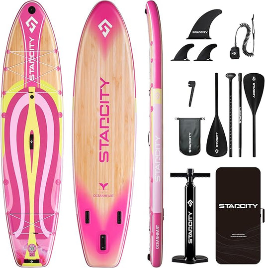 Starcity 11'6"*34"*6" Stand Up Paddle Board,Inflatable Paddle Boards for Adults w/a Simple and Non Slip Design, Moderate Length and Easy Operation, Suitable for Adults.