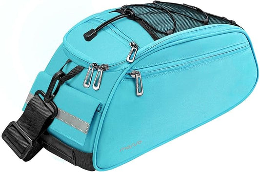 MOSISO Bike Rack Bag, Waterproof Bicycle Trunk Pannier Rear Seat Pouch Cycling Bike Carrier Backseat Storage Luggage Saddle Shoulder Bag