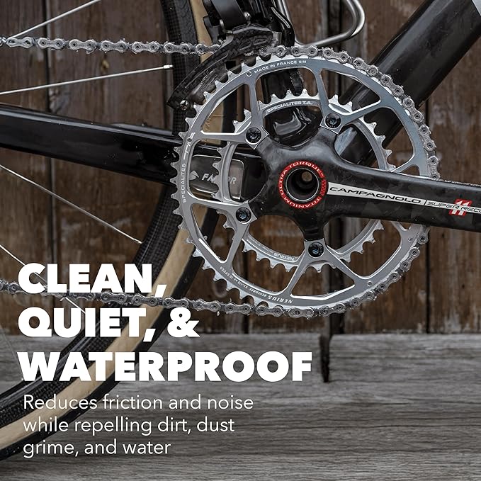 SILCA Super Secret Bike Chain Lube - Liquid Chain Wax to Clean, Smooth & Silence - Ultra Fast Bike Lube - Special Formula for Friction Reduction & Improved Wattage Output in All Weather