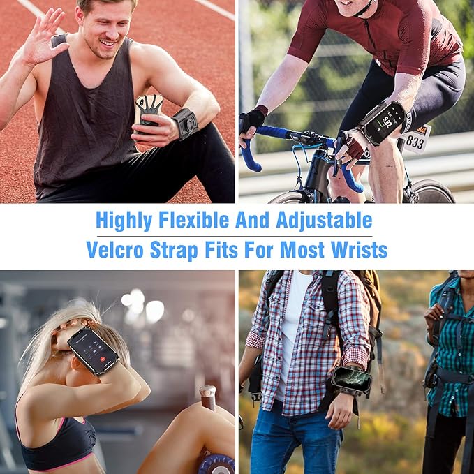 VUP Detachable Cell Phone Running Armband 360°Rotatable for iPhone 16/15/14/13/Pro Max/Pro/Mini/12/11, Fits All 4-6.9 Inch Smartphones, with Key Holder,Phone Holder for Running Hiking Biking (Black)