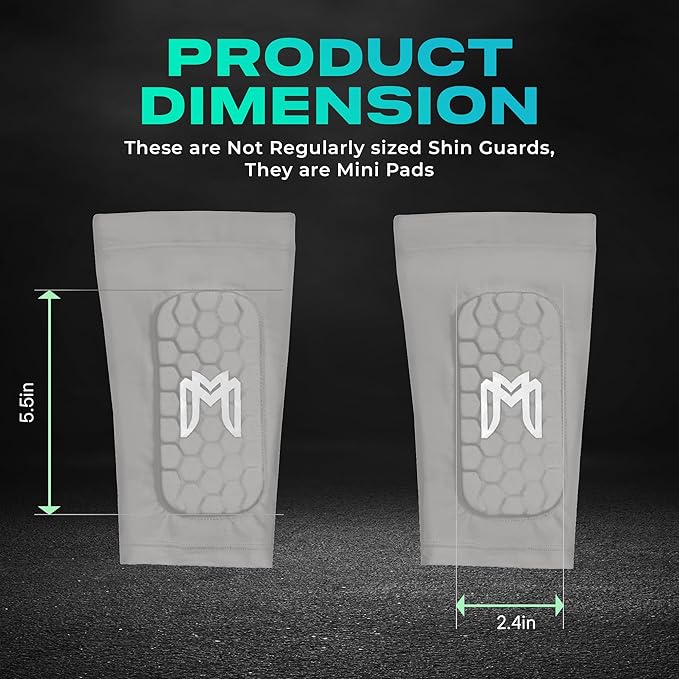 Mini Shin Guards Soccer – Built in Shin Pad Sleeves for Mens, Women, Teens - Small Shin Guards - Lightweight, Breathable Shin Defender Leg Protection