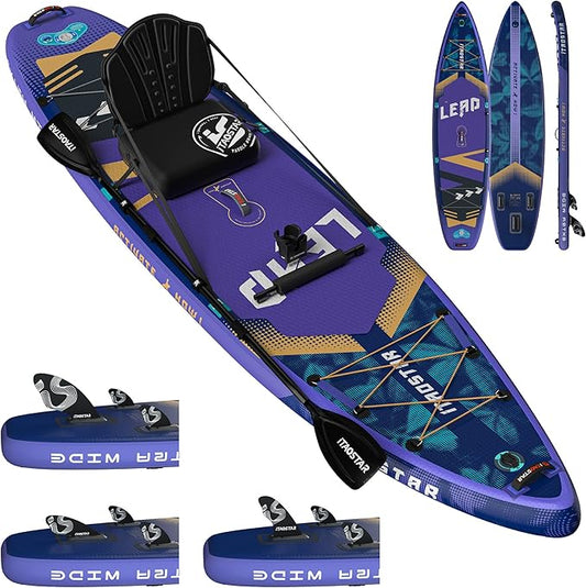 Lead 11‘ x 33" / 12’×35" Inflatable Stand Up Paddle Board - Premium SUP Board Kit - Ultra Stable Paddleboard for Adults & Youth - All Skill Levels - for Lakes, Oceans