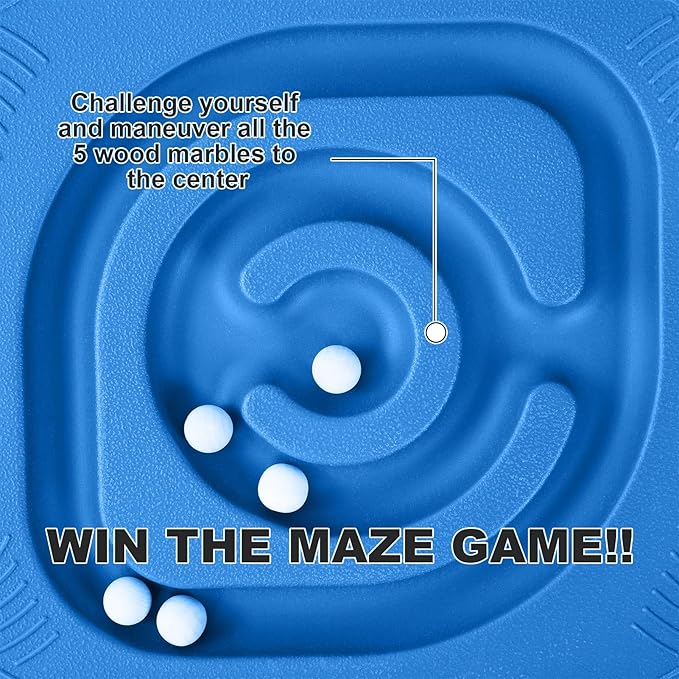 Balance Board for Kids with Maze - Plastic Wobble Board for Skiing Surfing Snowboard Training, Non-Slip Sensory Rocker Board for Toddlers 3-12, Core Strength Physical Therapy Equipment & Skateboard Balance Trainer