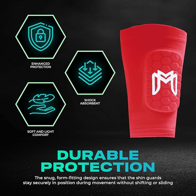 Mini Shin Guards Soccer – Built in Shin Pad Sleeves for Mens, Women, Teens - Small Shin Guards - Lightweight, Breathable Shin Defender Leg Protection