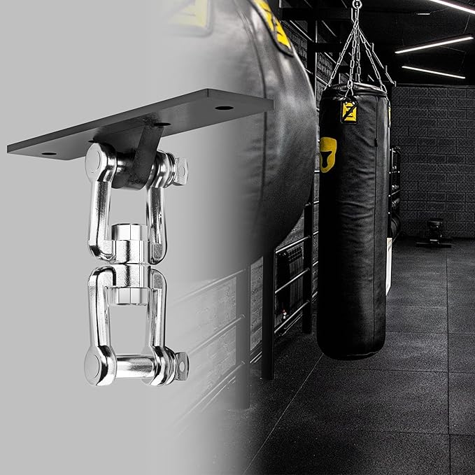 Heavy Bag Hanger,Punching Bag Mount Hanger Bracket,Ceiling Mount Hook 360°Rotation Wood Beam Holder Body Weight Strength Training Systems,Suitable for Swings and sandbags(900 LB Capacity)